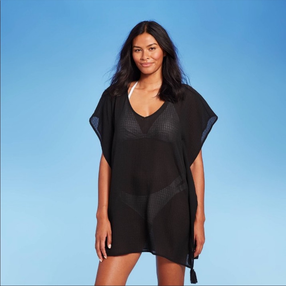 NWT Women's Lattice Back Kaftan Cover Up Dress - Kona Sol™